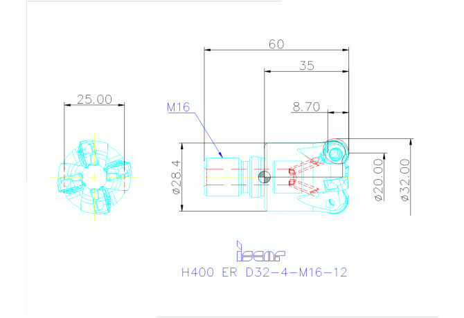 H400 ER D32-4-M16-12