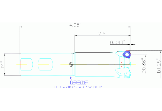 FF EWXD1.25-4-2.5W1.00-05