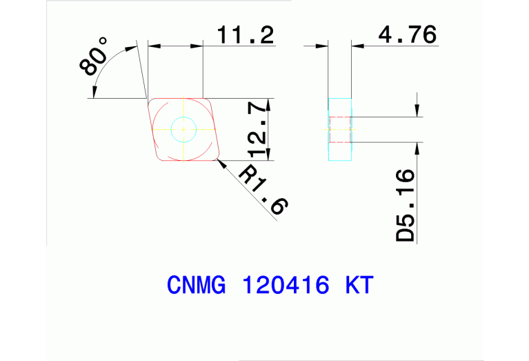 CNMG 120416 KT TT7015