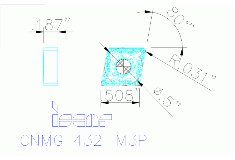 CNMG 120408-M3P IC830