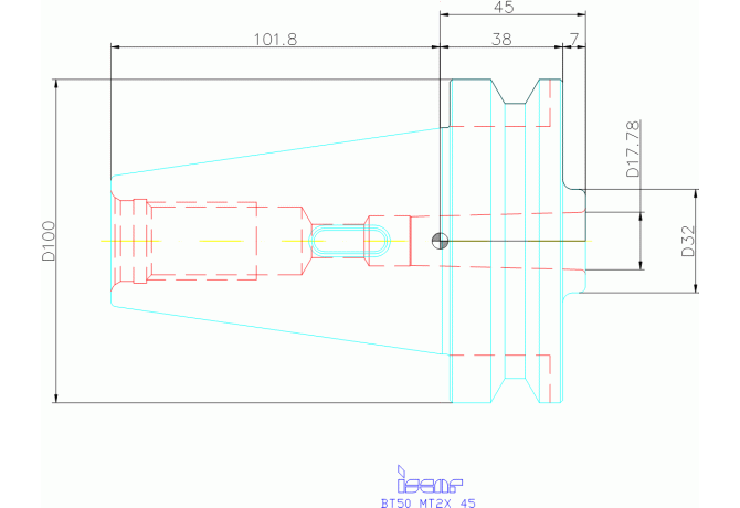 BT50 MT2X 45