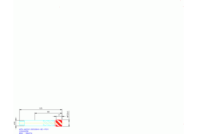MTH-M20X1.00ISO6HX-BC-P011