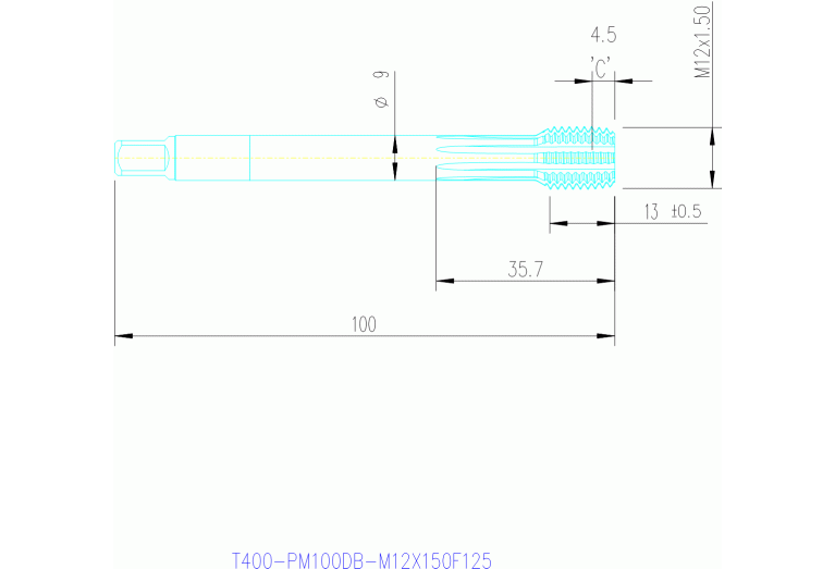 T400-PM100DB-M12X150F125