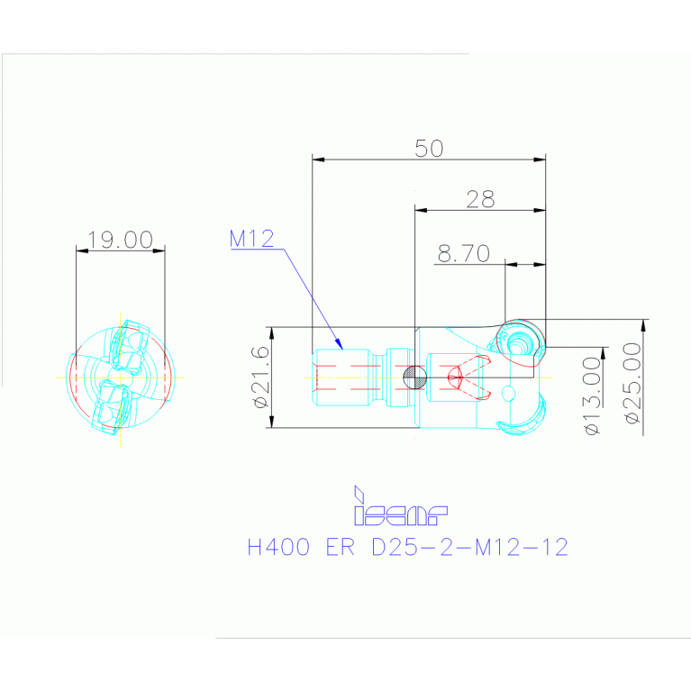 H400 ER D25-2-M12-12