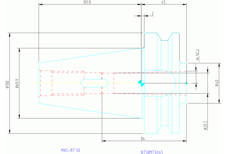 BT50MT3X45