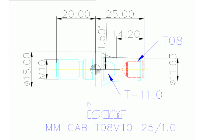 MM CAB T08M10-25/1.0