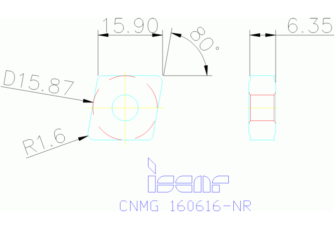 CNMG 160616-NR IC5005