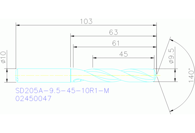 SD205A-9.5-45-10R1-M