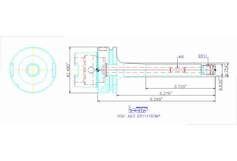 HSK A63 ER11X160M