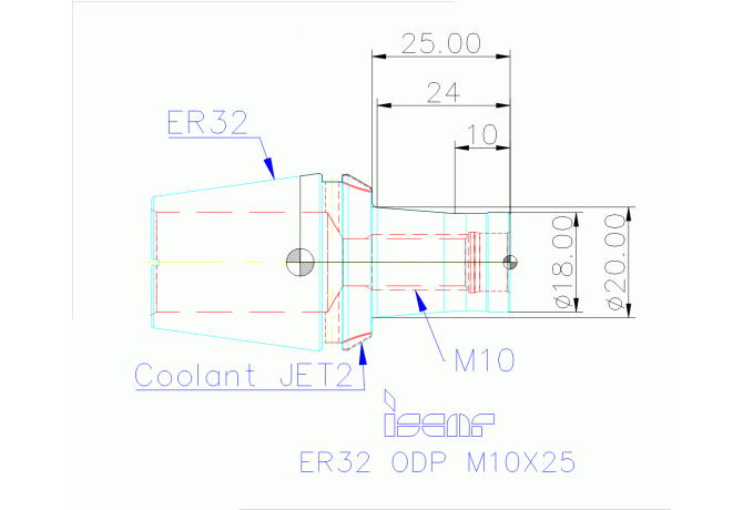 ER32 ODP M10X25