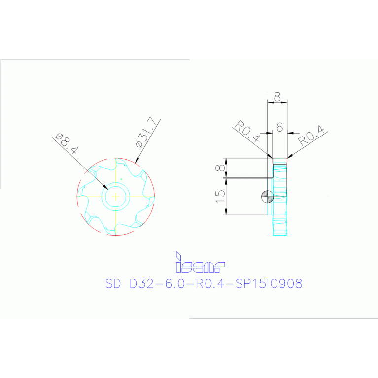 SD D32-6.0-R0.4-SP15 IC908
