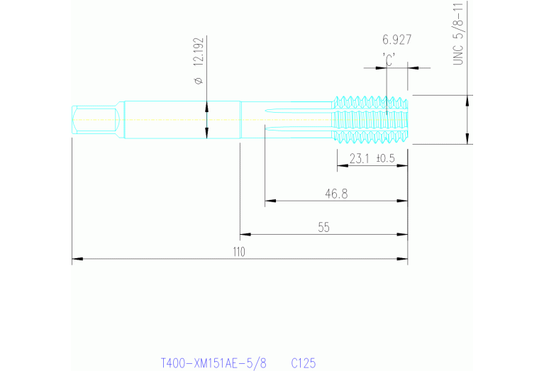 T400-XM151AE-5/8 C125