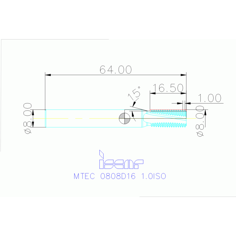 MTEC 0808D16 1.0ISO IC908