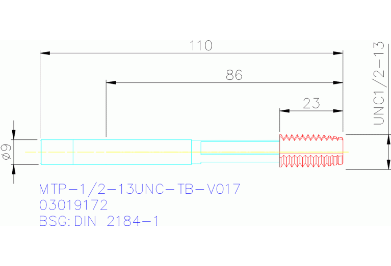 MTP-1/2-13UNC-TB-V017