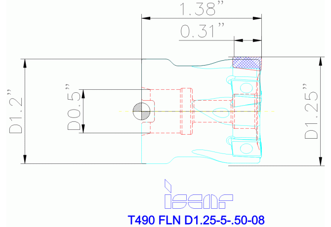 T490 FLN D1.25-5-.50-08
