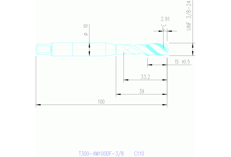 T300-XM100DF-3/8 C145