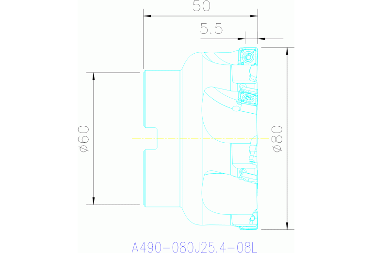 A490-080J25.4-08L