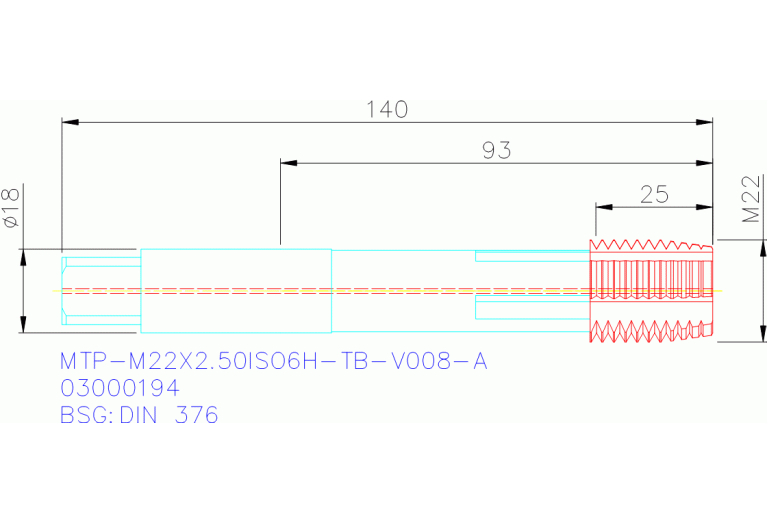 MTP-M22X2.50ISO6H-TB-V008-A