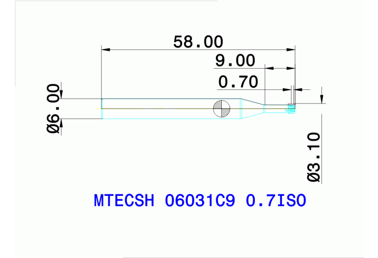 MTECSH 06031C9 0.7ISO IN2006