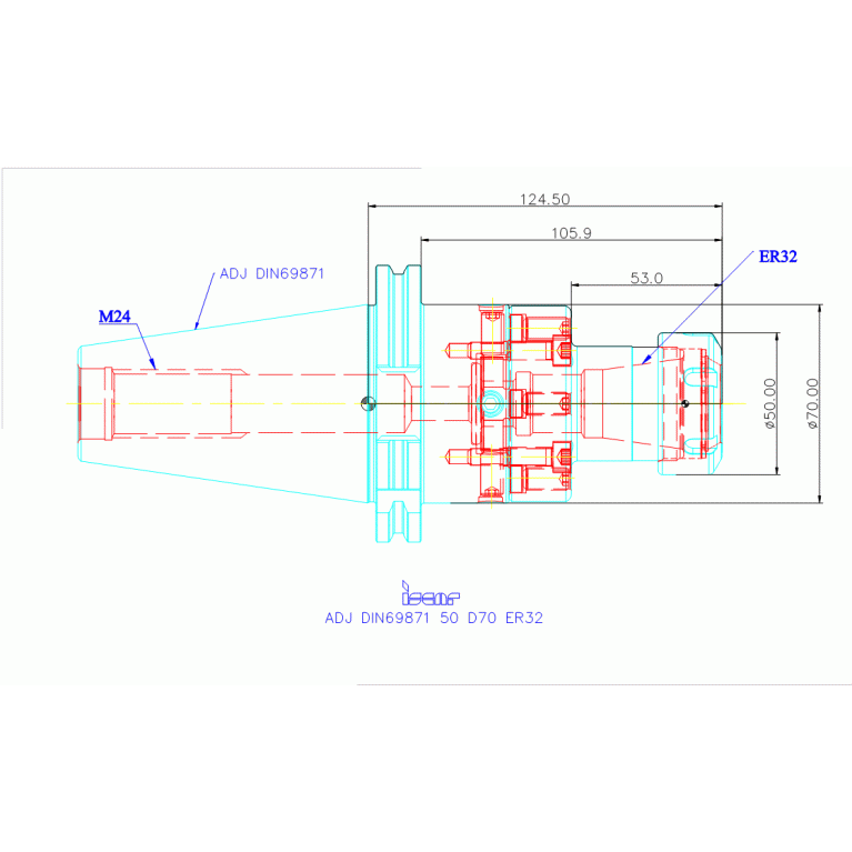 ADJ DIN69871 50 D70 ER32