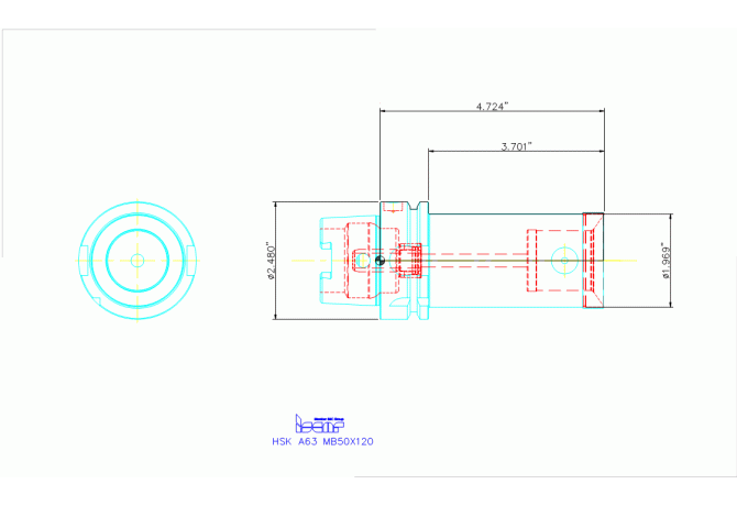 HSK A63 MB50X120