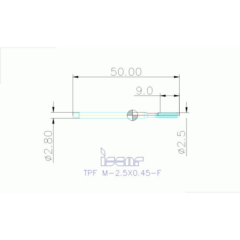 TPF M-2.5X0.45-F HETI