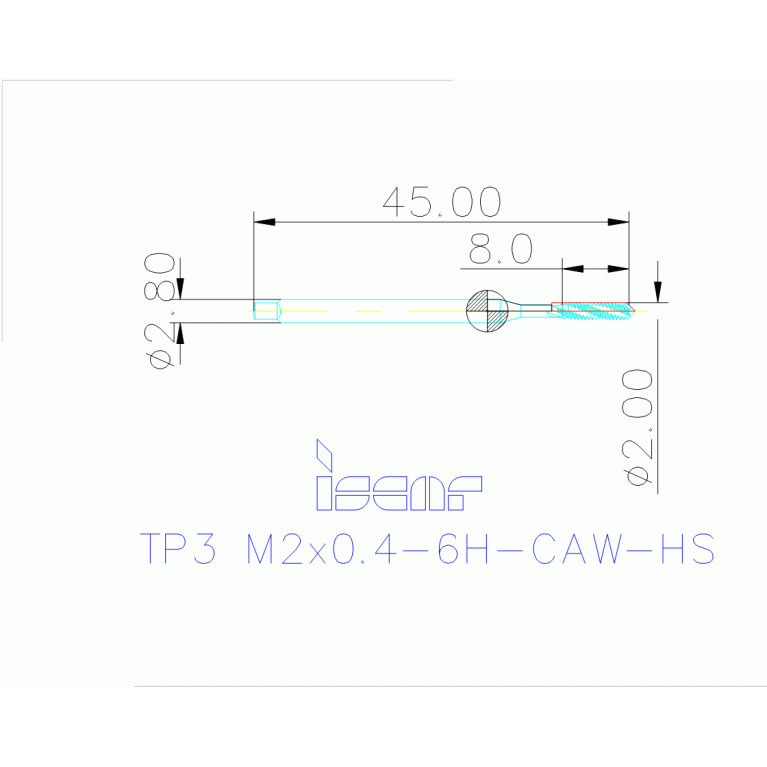 TP3 M2X0.4-6H-CAW-HS
