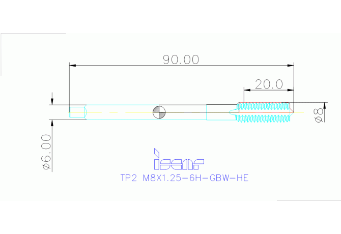 TP2 M8X1.25-6H-GBW-HE