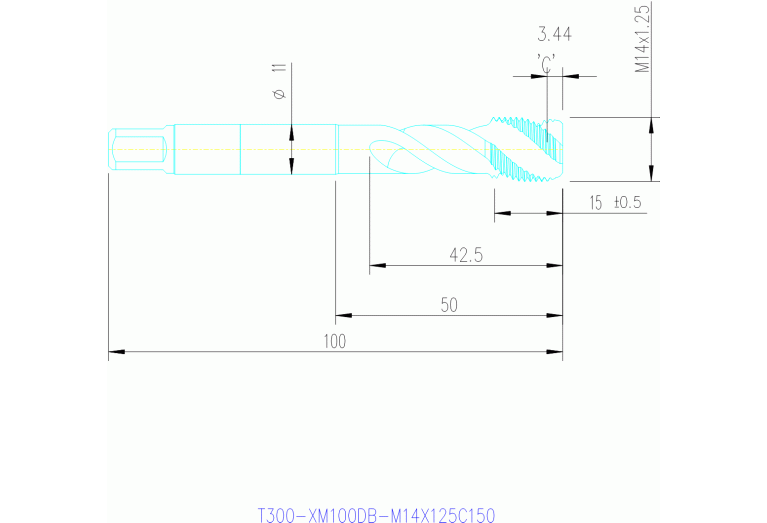 T300-XM100DB-M14X125C150