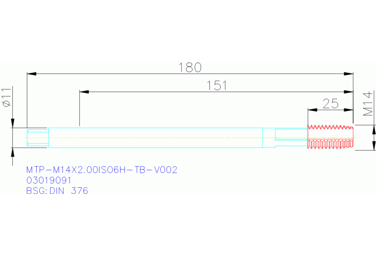 MTP-M14X2.00ISO6H-TB-V002