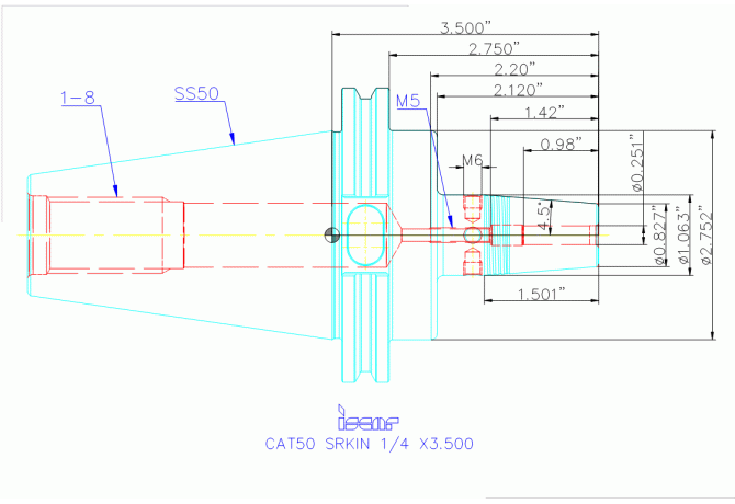 CAT50 SRKIN 1/4 X3.500