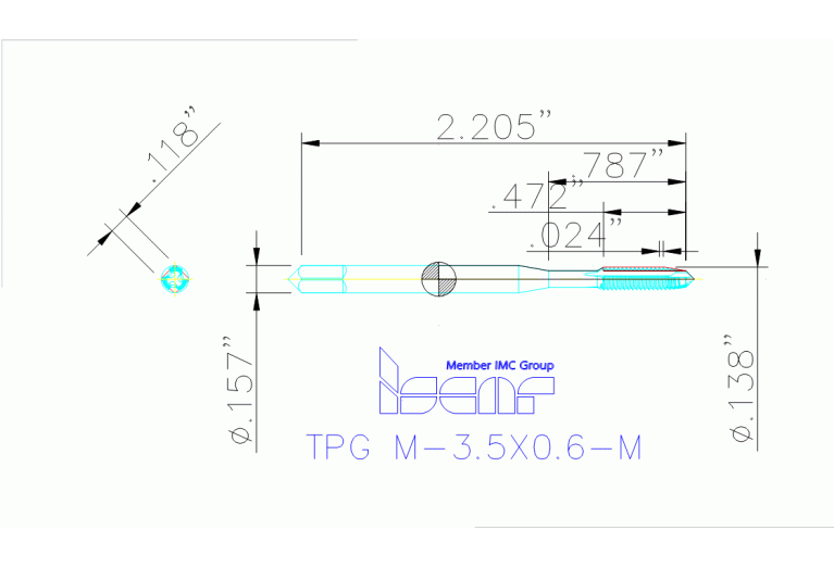 TPG M-3.5X0.6-M HETI