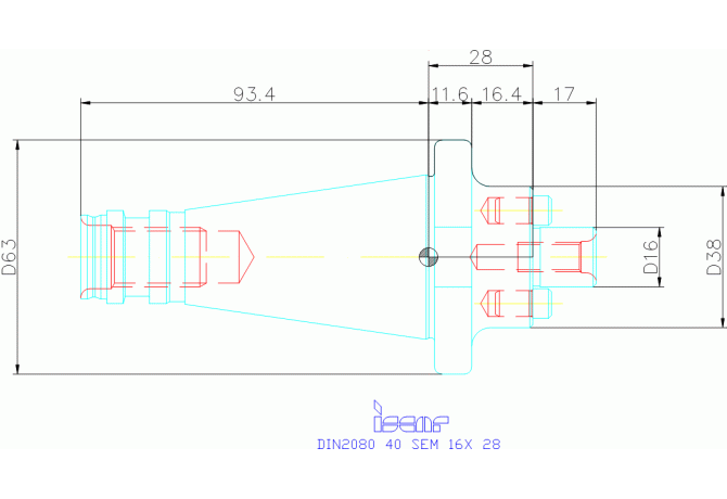 DIN2080 40 SEM 16X 28