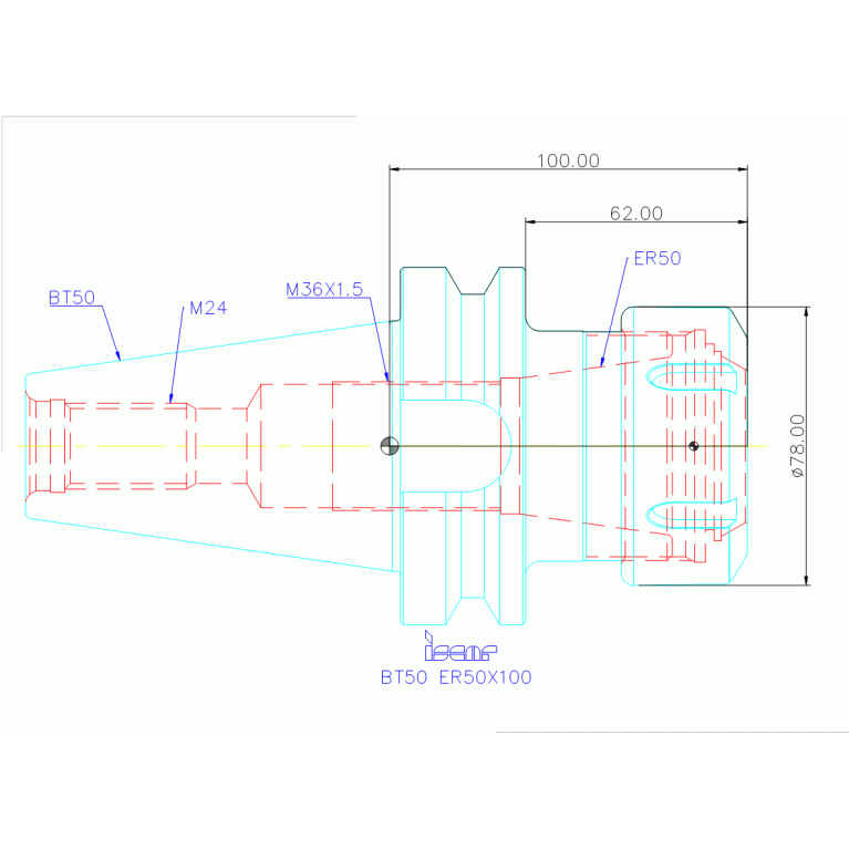BT50 ER50X100