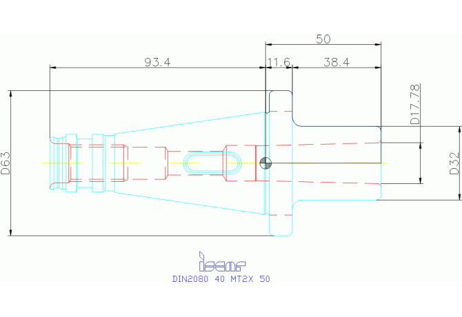 DIN2080 40 MT2X 50