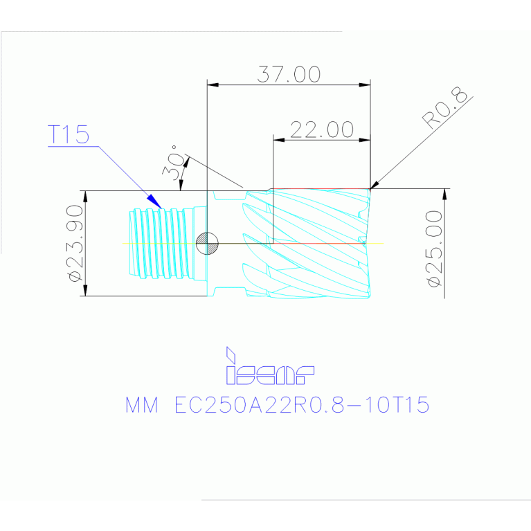 MM EC250A22R0.8-10T15 IC908