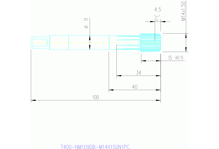 T400-NM109DB-M14X150N1PC
