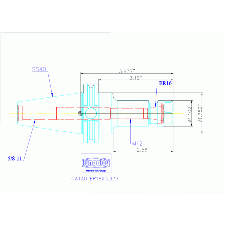 CAT40 ER16X3.937