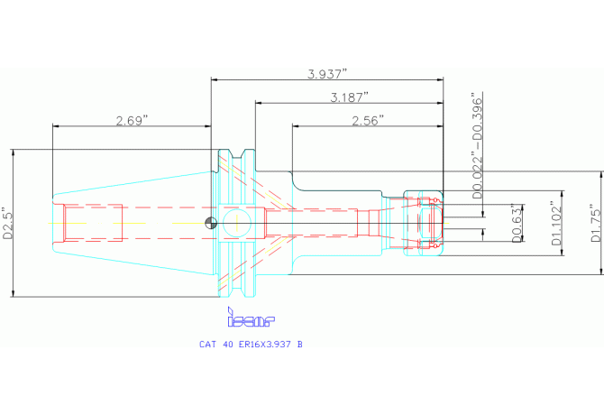 CAT40 ER16X3.937 B