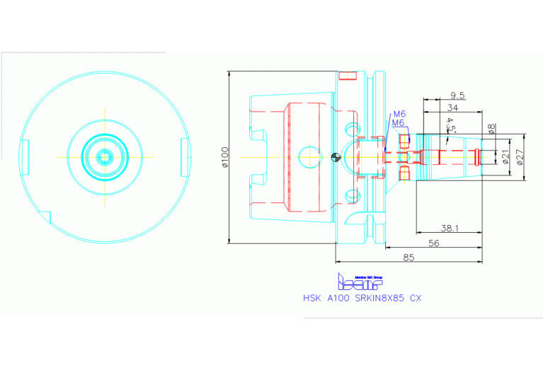 HSK A100 SRKIN8X85 CX