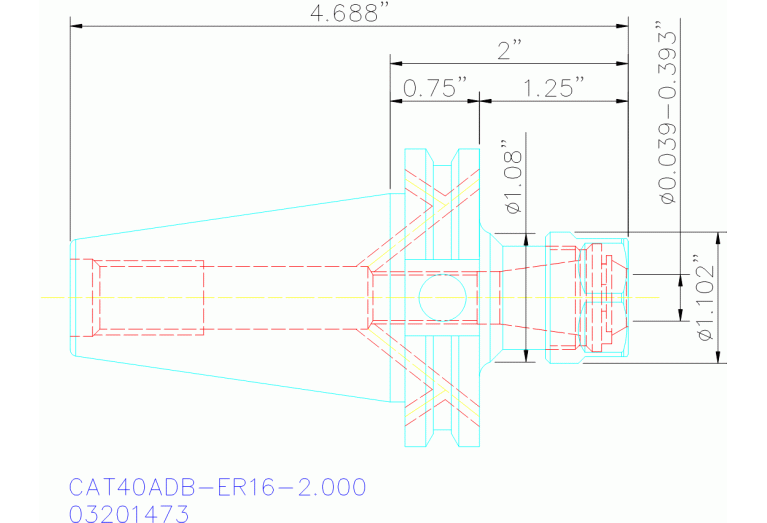 CAT40ADB-ER16-2.000