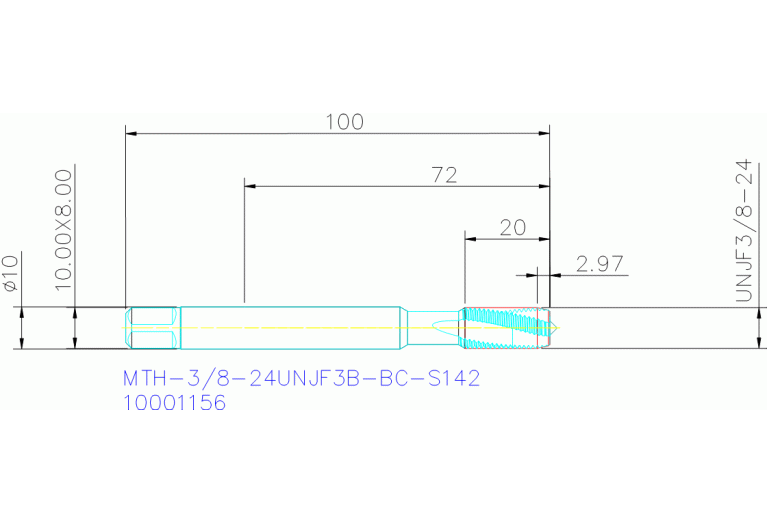 MTH-3/8-24UNJF3B-BC-S142