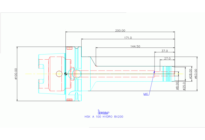 HSK A 100 HYDRO 8X200