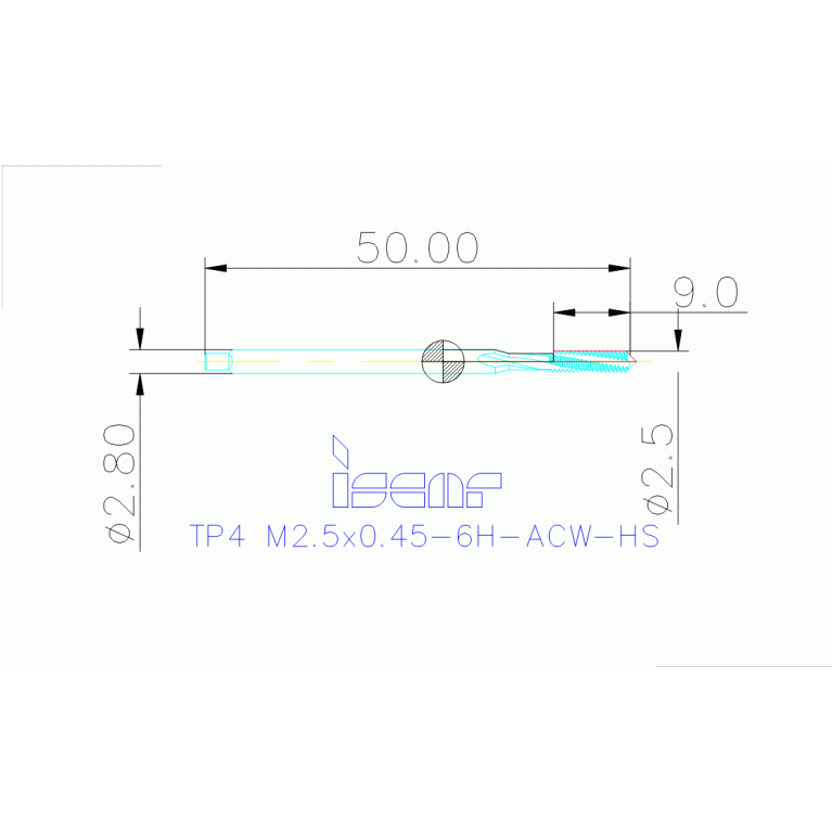 TP4 M2.5X0.45-6H-ACW-HS