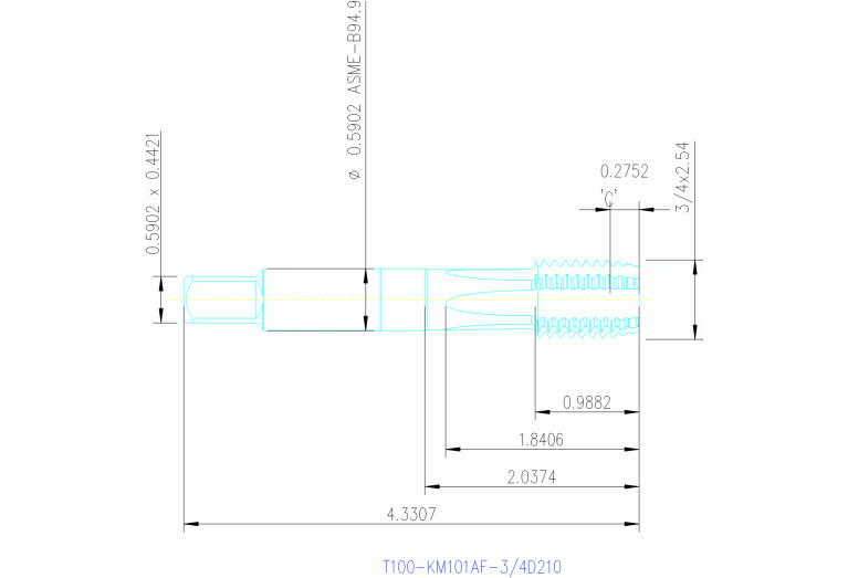 T100-KM101AF-3/4 D210