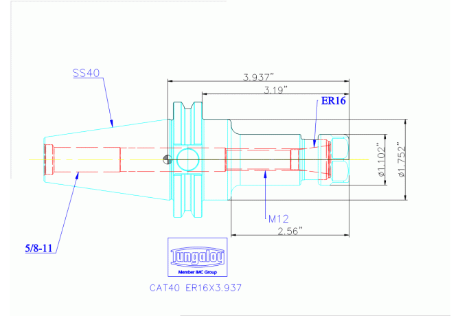 CAT40 ER16X3.937