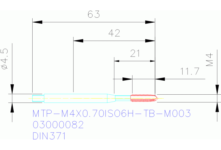 MTP-M4X0.70ISO6H-TB-M003