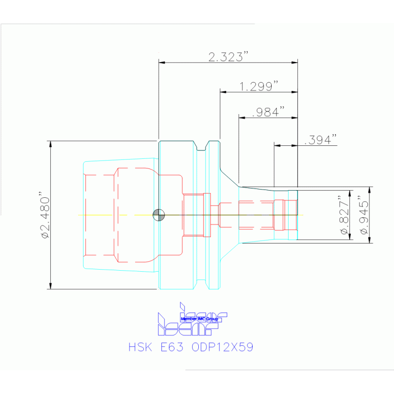 HSK E63 ODP12X59