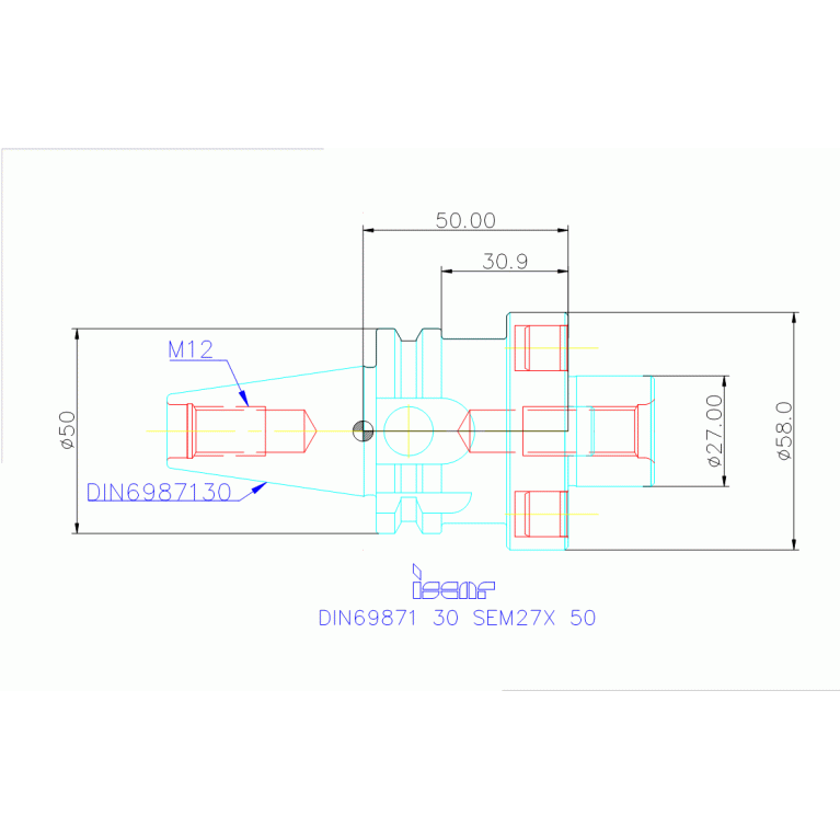 DIN69871 30 SEM27X 50