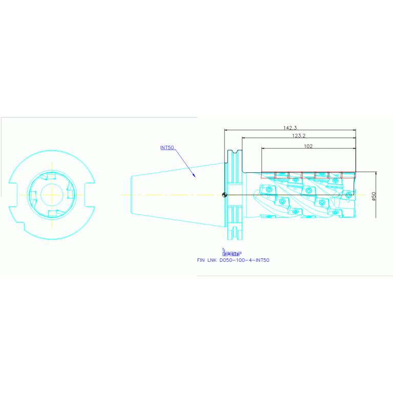 FIN LNK D050-100-4-INT50